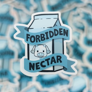 Lactose Intolerant "Forbidden Nectar" Milk Carton Sticker
