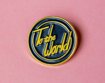Good Omens "To The World" Ineffable Husbands Lettering Soft Enamel Glitter Pin