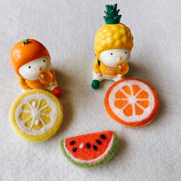 Felted Fruit Brooch