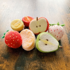 Wool felted Fruits (8 CAD each and 28 for all 6)