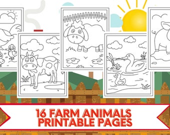 16 Printable Farm Animal Coloring Pages