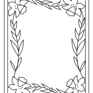 16 Printable Flower Border Coloring Pages | Etsy