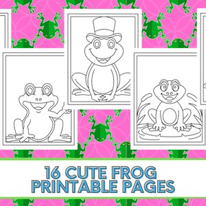 16 Printable Cute Frog Coloring Pages