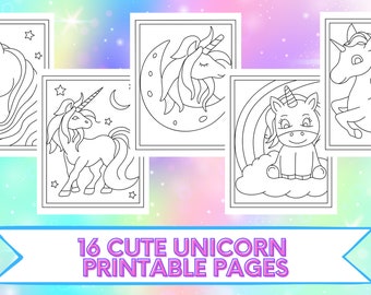 16 Printable Cute Unicorn Coloring Pages