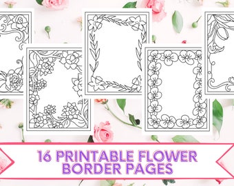 Free Printable Flower Border