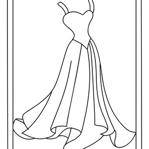 16 Printable Dress Coloring Pages image 3