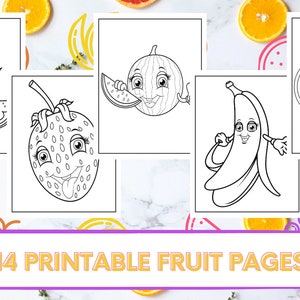 14 Printable Fruit Coloring Pages