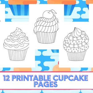 12 Printable Cupcake Coloring Pages