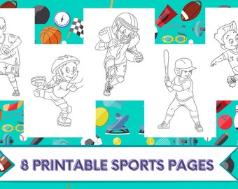 8 Printable Sport Coloring Pages