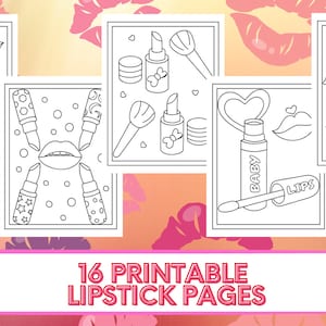 16 Printable Lipstick Coloring Pages