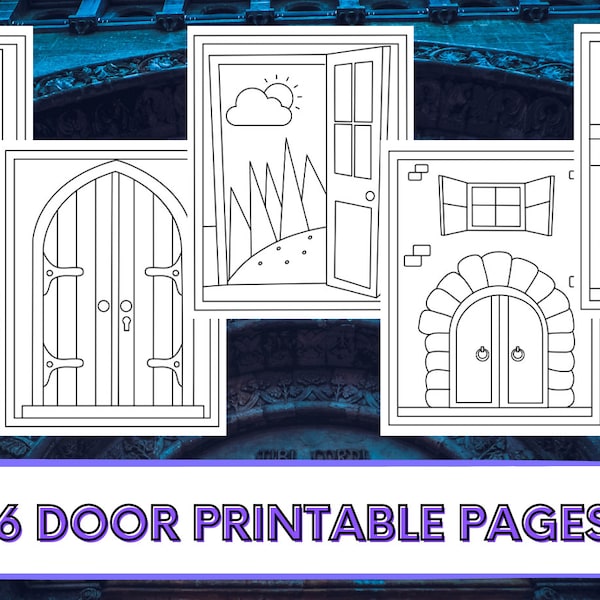 Door Coloring - Etsy Australia