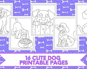 16 Printable Cute Dog Coloring Pages