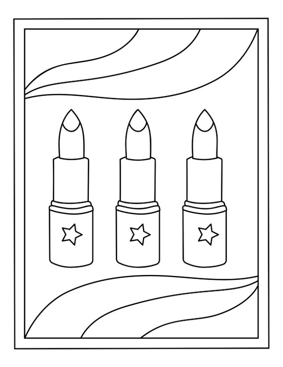 lipstick coloring pages