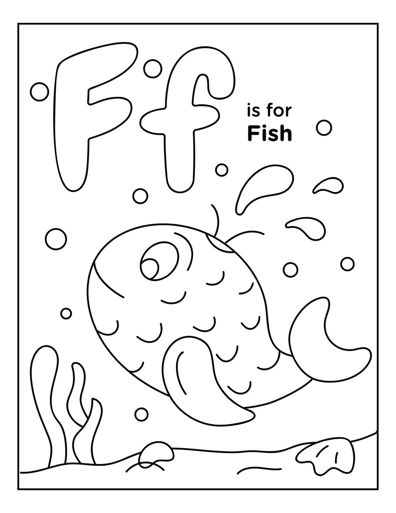 26 Printable Alphabets Coloring Pages Etsy