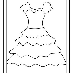 16 Printable Dress Coloring Pages image 2