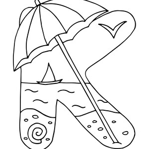26 Printable Sea Life Alphabets Coloring Pages - Etsy