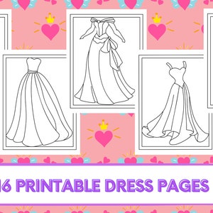 16 Printable Dress Coloring Pages image 1