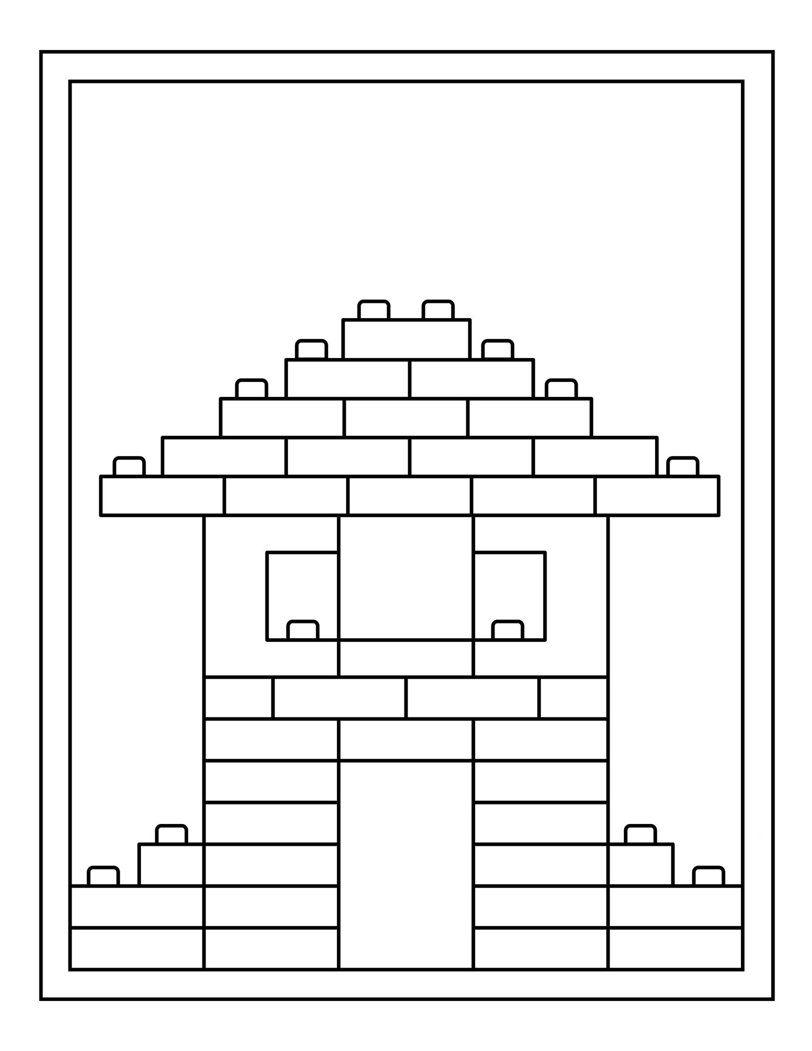 16 printable block coloring pages etsy
