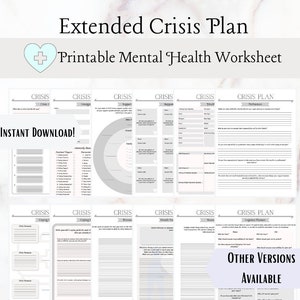 Crisis Plan, Extended, (Mental Health Crisis Planner)