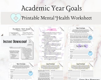 Academic Year Goals (Goal Planning and Tracking Worksheet)