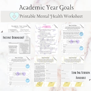 Academic Year Goals (Goal Planning and Tracking Worksheet)