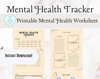Mental Health Tracker daily Wellness Check | Etsy