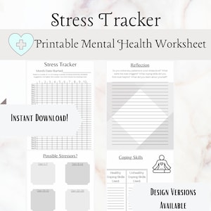 Stress Tracker monthly Stress Chart - Etsy