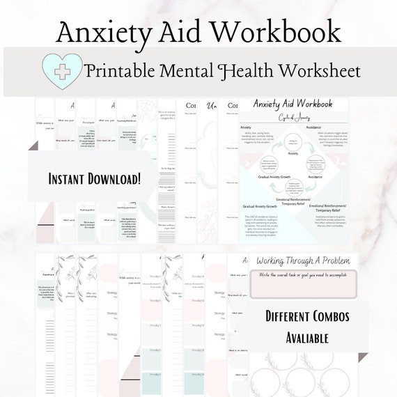 Anxiety Aid Workbook, Extended, (Mental Health Workbook)