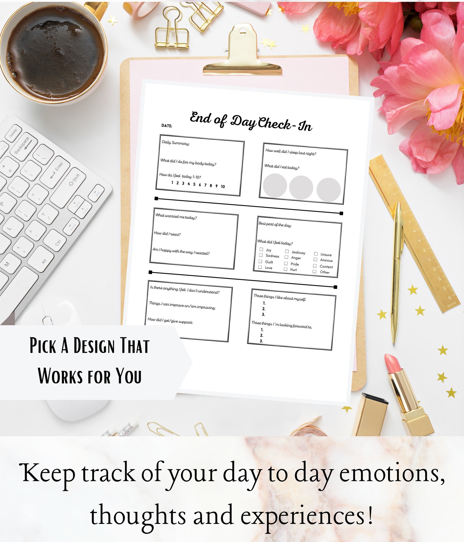 Mental Health Daily Check- In - Etsy