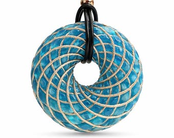 Personalized Crystal Torus Pendant, Custom Sacred Geometry Necklace, Spiritual Gift