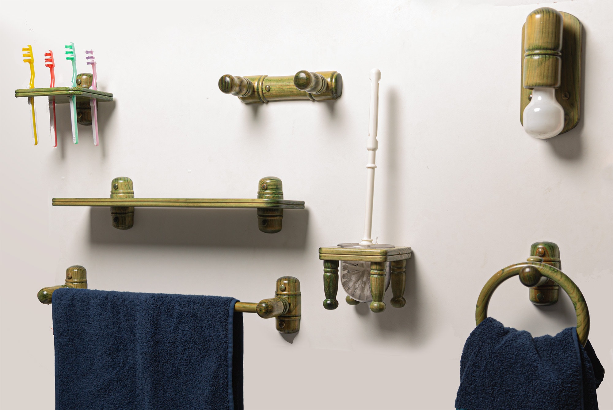 Natural Wood Bathroom Accessories Set Etsy UK