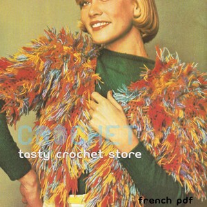 70s French pdf - Crochet Bolero, coat, vest - Française Instant download, PDF format.