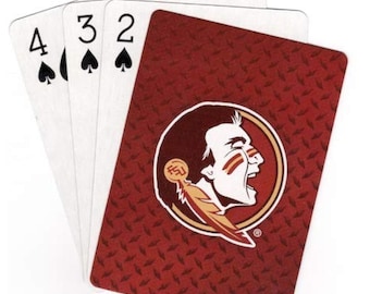 Florida State Seminoles Diamond Plate Playing Cards
