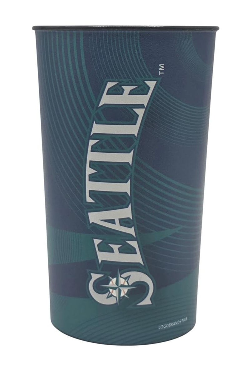 Mariners Cups Reusable Geometric Hardwall Plastic Cup 22oz, Set of 4 (seattle ...
