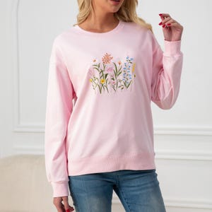 Wildflower Botany Oversized Embroidered Sweatshirt | Dragonfly T-shirt ...