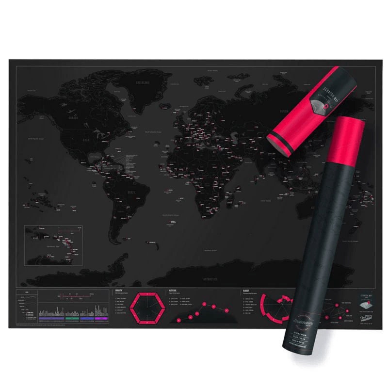 World map wall art Scratch off plan of the global Easy | Etsy