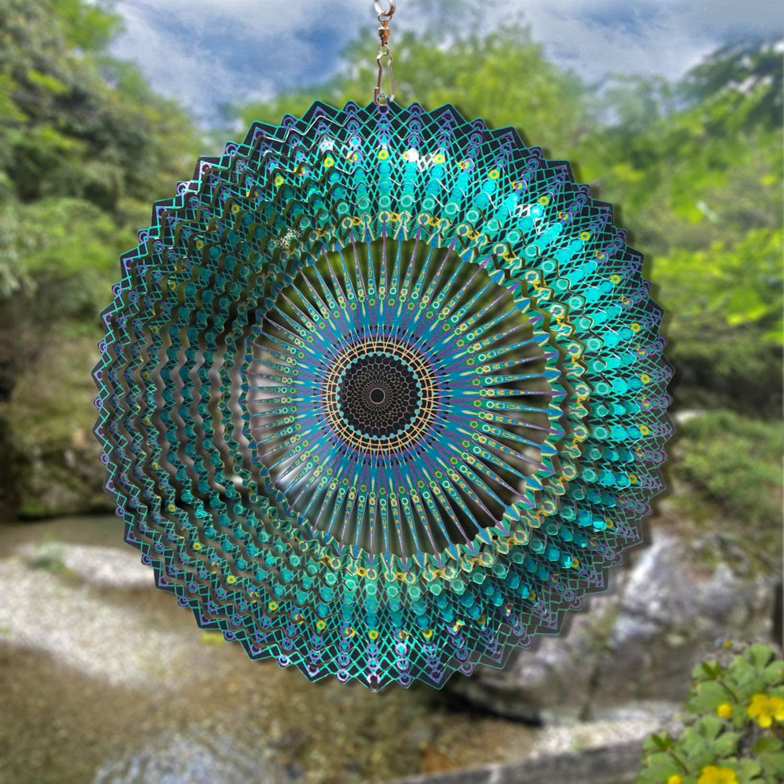 Starry Sky Mandala Wind Spinner 12 3D Stainless Steel Etsy