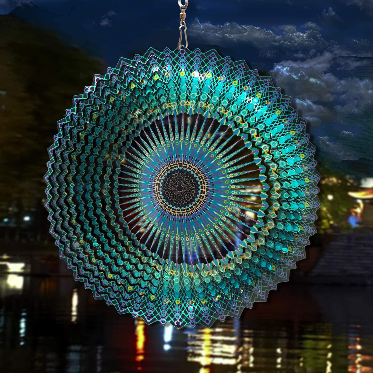 Starry Sky Mandala Wind Spinner 12 3D Stainless Steel Etsy