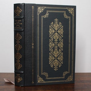 The Red and the Black by Stendhal - 1981 Franklin Mint Hardback Edition - Fine Binding with Faux Leather, Gilt Decorations