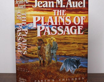 The Plains of Passage (Earth's Children) by Jean M. Auel - First Edition hardback with Dust Jacket, 1990 - Vintage Fantasy Novel