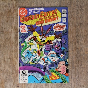 FIRST ISSUE - Captain Carrot and His Amazing Zoo Crew, March 1982 - Vintage 1980s DC Comic Book