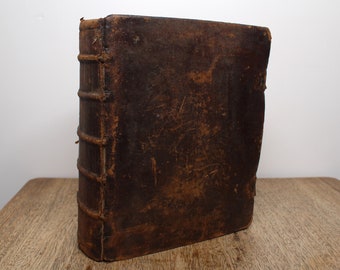 1779 Large 2.93kg Antique Welsh Leather-bound Holy Bible, Old & New Testaments, Maps - Cymreig Beibl - 18th Century Calf Hide Book