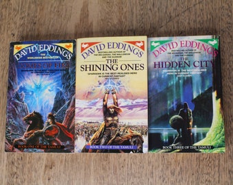 The Tamuli Trilogy by David Eddings, Books 1, 2 & 3 - Vintage 1990s Voyager Paperback Set with Excellent Cover Artwork - Fantasy Fiction