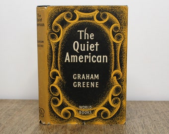 The Quiet American by Graham Greene - Early Edition, 1957 - Reprint Society, London - Vintage Hardcover Novel w/ Dust Jacket, 1950s