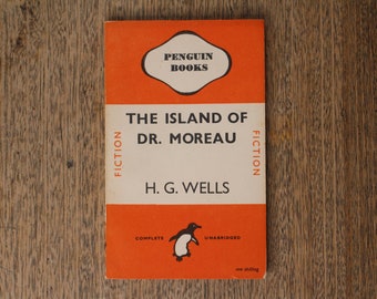 The Island of Dr. Moreau by H. G. Wells - First Penguin Books Edition, 1946 (571)- Vintage Sci Fi Paperback