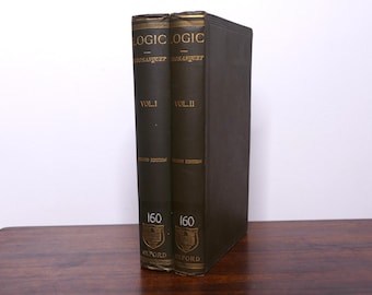 Lógica o morfología del conocimiento, de Bernard Bosanquet (2 vols., 1911) - Oxford Press - Libros antiguos de filosofía de tapa dura raros