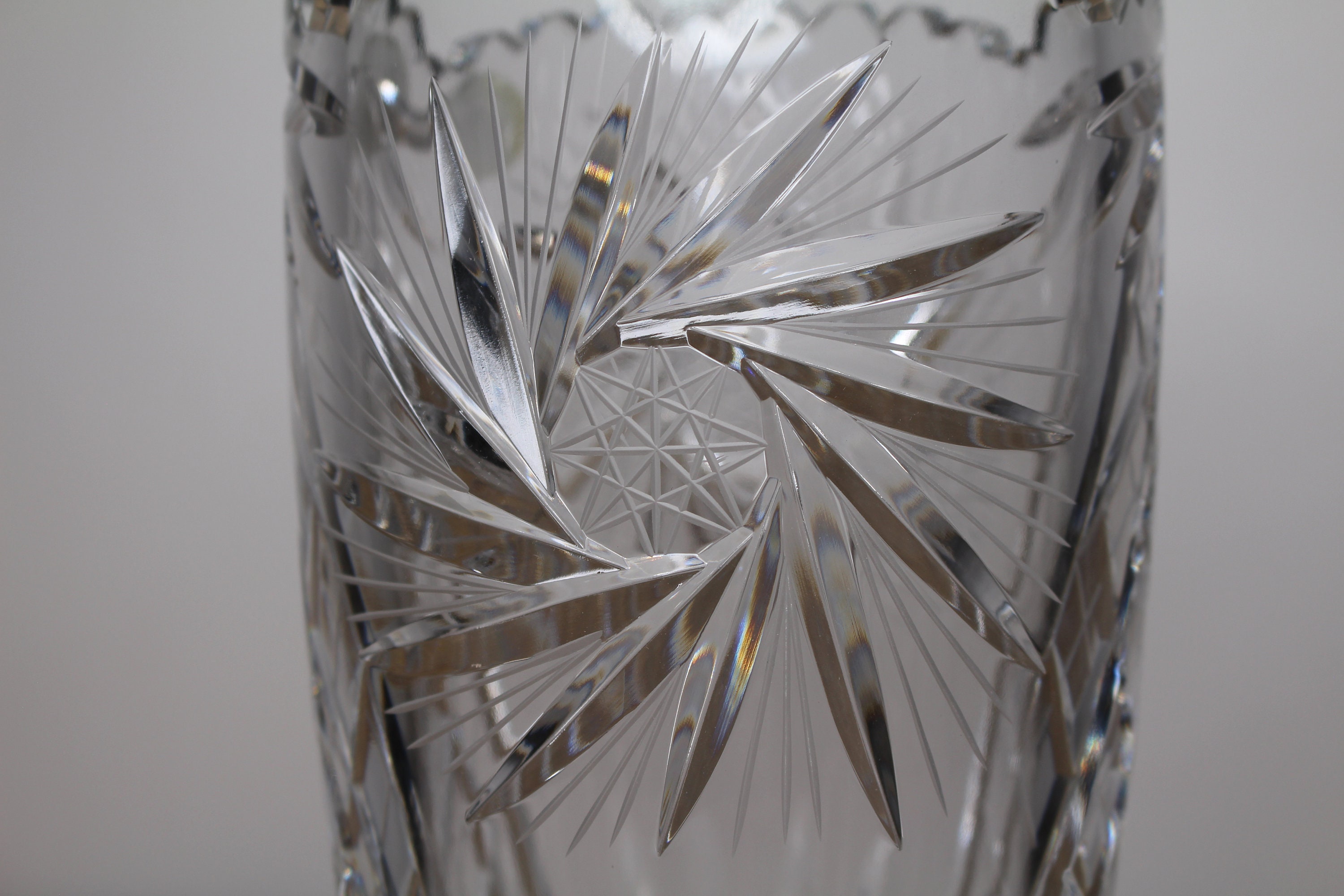 すずらん　チェコ製　ボヘミアクリスタル　TOP CRYSTAL VASE BOHEMIAN CRYSTAL VASE - Etsy