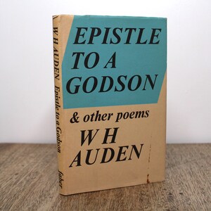 Epístola a un ahijado (copia de revisión, primera edición) de W H Auden - Faber & Faber Poetry Tapa dura con sobrecubierta, 1972 (1.ª/1.ª)