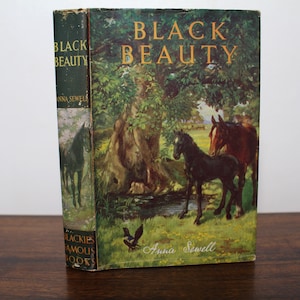 Black Beauty von Anna Sewell - Blackie & Son, London / Glasgow - Vintage Anfang bis Mid Century Hardcover mit Schutzumschlag