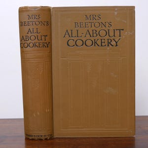 c1920s Mrs Beeton&#39;s All-About Cookery Book, New Edition - Vintage Early 20th C Cookbook - Ward Lock, London - Illustrated, Colour Plates